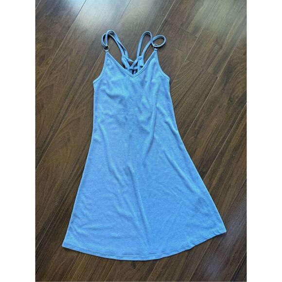 Topshop Dresses & Skirts - Top Shop S blue grey spaghetti strap ribbed dress